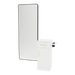 Nova Tower Free Standing Styling Station with Side-Mount Appliance Holder and Black Full-Length Rectangle Westin Mirror - Kaemark
