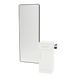 Nova Tower Free Standing Styling Station with Side-Mount Appliance Holder and Black Full-Length Rectangle Westin Mirror - Kaemark