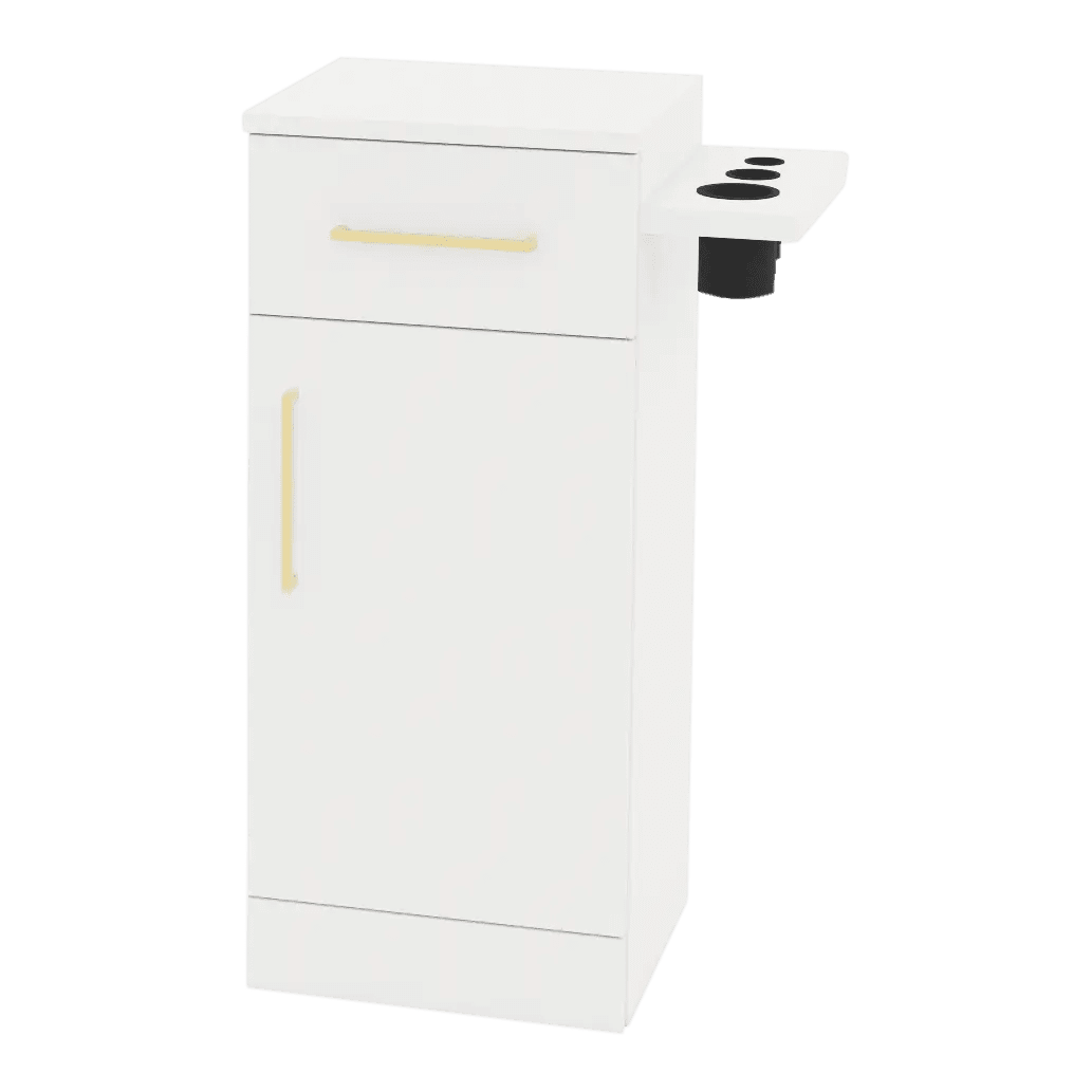 Nova Tower Free Standing Styling Station with Side-Mount Appliance Holder (Cabinet Only) - Kaemark