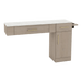 Nova Combo Wall Mount Styling Station with Side-Mount Appliance Holder and Solid Surface Countertop (Cabinet Only) - Kaemark