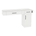 Nova Combo Wall Mount Styling Station with Side-Mount Appliance Holder and Solid Surface Countertop (Cabinet Only) - Kaemark