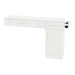 Nova Combo Wall Mount Styling Station with Side-Mount Appliance Holder and Solid Surface Countertop (Cabinet Only) - Kaemark