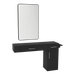 Nova Wall Mount Styling Station with Side-Mount Appliance Holder and Black Rectangle Westin Mirror - Kaemark