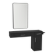 Nova Wall Mount Styling Station with Side-Mount Appliance Holder and Black Rectangle Westin Mirror - Kaemark