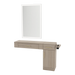 Nova Combo Wall Mount Styling Station with Side-Mount Appliance Holder and Silver Rectangle Glo Mirror - Kaemark