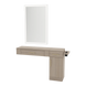 Nova Combo Wall Mount Styling Station with Side-Mount Appliance Holder and Silver Rectangle Glo Mirror - Kaemark