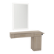 Nova Combo Wall Mount Styling Station with Side-Mount Appliance Holder and Silver Rectangle Glo Mirror - Kaemark