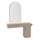 Nova Combo Wall Mount Styling Station with Side-Mount Appliance Holder and Black Arch Paloma Mirror - Kaemark