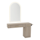 Nova Combo Wall Mount Styling Station with Side-Mount Appliance Holder and Gold Arch Paloma Mirror - Kaemark