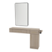 Nova Wall Mount Styling Station with Side-Mount Appliance Holder and Black Rectangle Westin Mirror - Kaemark