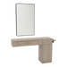 Nova Wall Mount Styling Station with Side-Mount Appliance Holder and Black Rectangle Westin Mirror - Kaemark