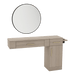 Nova Combo Wall Mount Styling Station with Side-Mount Appliance Holder and Black Round Westin Mirror - Kaemark