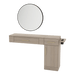 Nova Combo Wall Mount Styling Station with Side-Mount Appliance Holder and Black Round Westin Mirror - Kaemark
