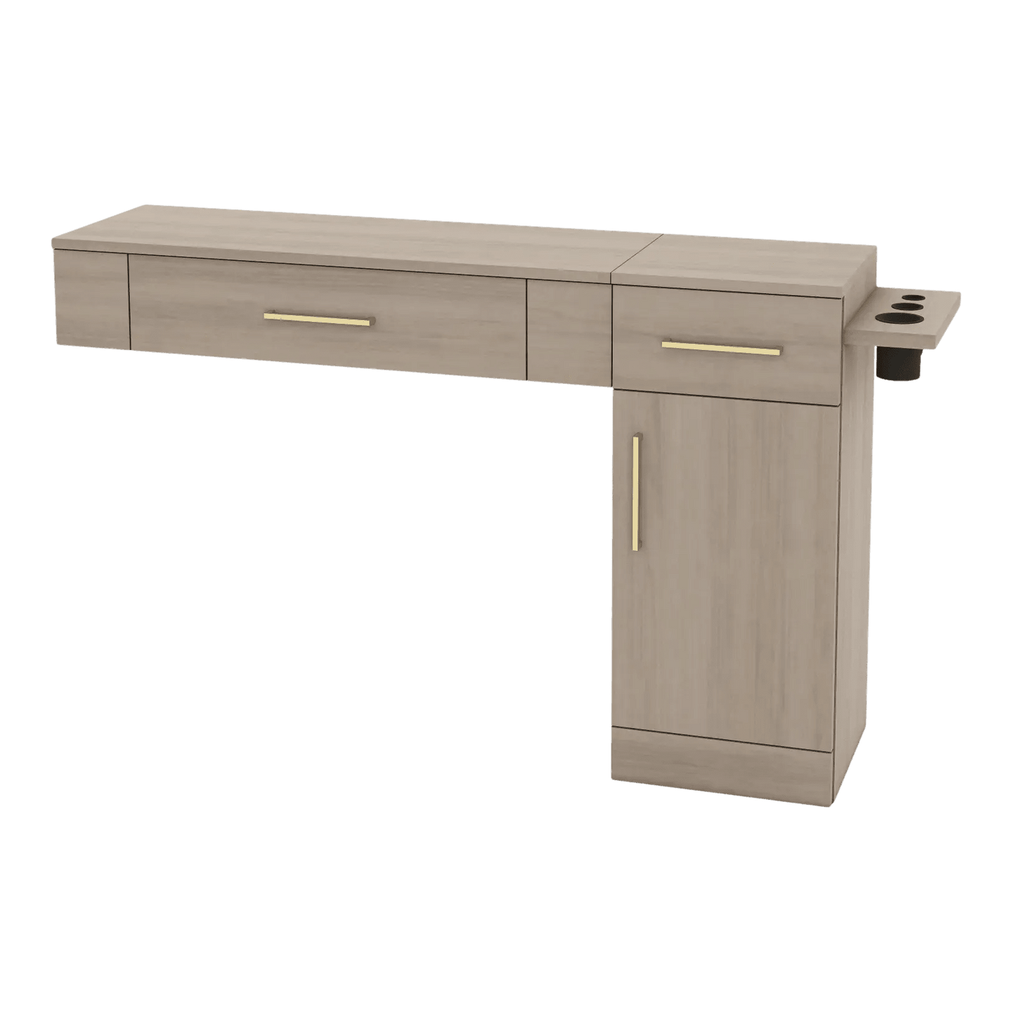Nova Combo Wall Mount Styling Station with Side-Mount Appliance Holder (Cabinet Only) - Kaemark
