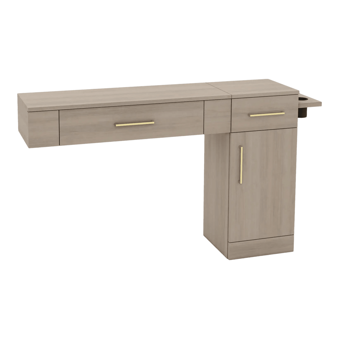 Nova Combo Wall Mount Styling Station with Side-Mount Appliance Holder (Cabinet Only) - Kaemark
