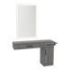 Nova Combo Wall Mount Styling Station with Side-Mount Appliance Holder and Silver Rectangle Glo Mirror - Kaemark