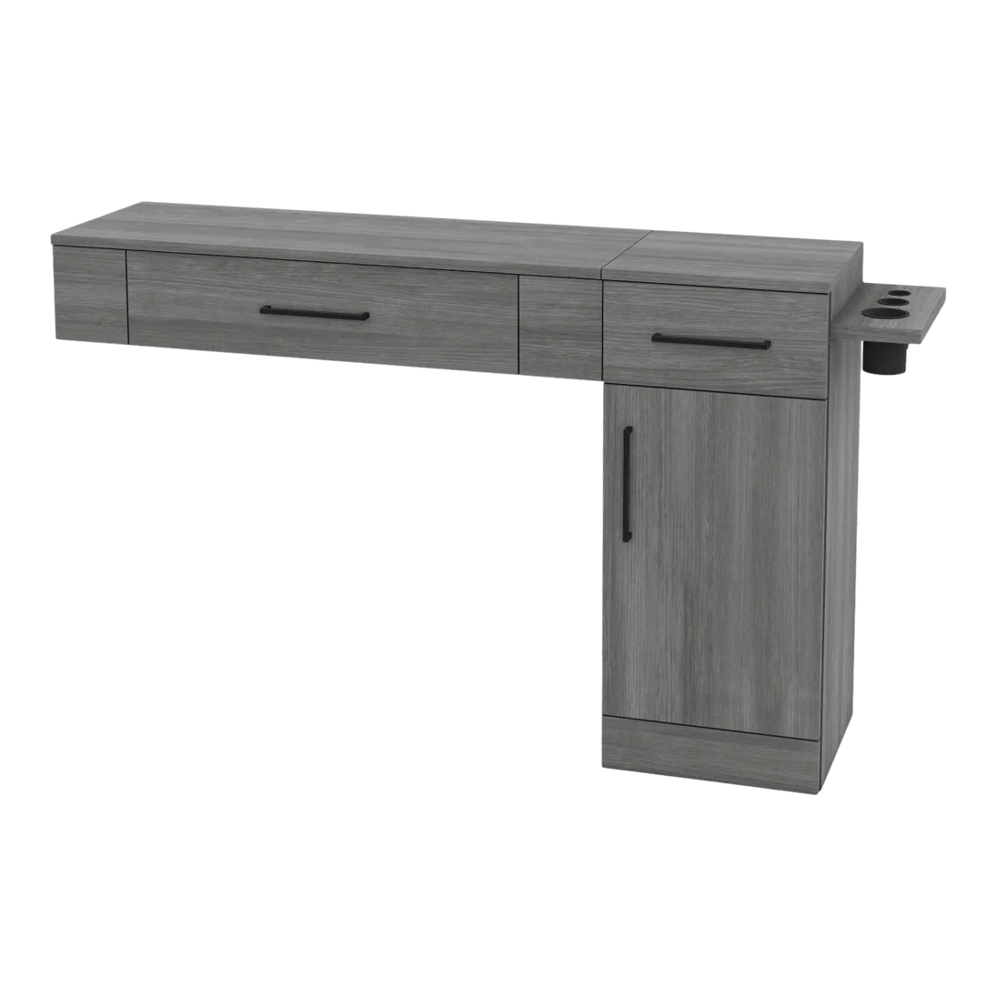 Nova Combo Wall Mount Styling Station with Side-Mount Appliance Holder (Cabinet Only) - Kaemark