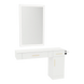 Nova Combo Wall Mount Styling Station with Side-Mount Appliance Holder and Silver Rectangle Glo Mirror - Kaemark