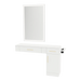 Nova Combo Wall Mount Styling Station with Side-Mount Appliance Holder and Silver Rectangle Glo Mirror - Kaemark