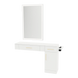 Nova Combo Wall Mount Styling Station with Side-Mount Appliance Holder and Silver Rectangle Glo Mirror - Kaemark