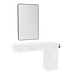 Nova Wall Mount Styling Station with Side-Mount Appliance Holder and Black Rectangle Westin Mirror - Kaemark
