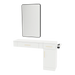 Nova Wall Mount Styling Station with Side-Mount Appliance Holder and Black Rectangle Westin Mirror - Kaemark