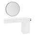 Nova Combo Wall Mount Styling Station with Side-Mount Appliance Holder and Black Round Westin Mirror - Kaemark