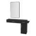 Nova Wall Mount Styling Station with Side-Mount Appliance Holder and Black Rectangle Westin Mirror - Kaemark