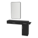Nova Wall Mount Styling Station with Side-Mount Appliance Holder and Black Rectangle Westin Mirror - Kaemark