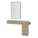 Nova Wall Mount Styling Station with Side-Mount Appliance Holder and Black Rectangle Westin Mirror - Kaemark