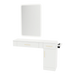 Nova Combo Wall Mount Styling Station with Side-Mount Appliance Holder and White Rectangle Illuminate Back Lit Mirror - Kaemark