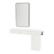 Nova Wall Mount Styling Station with Side-Mount Appliance Holder and Black Rectangle Westin Mirror - Kaemark