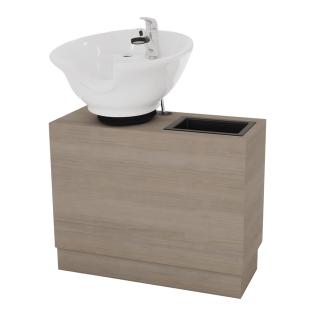 Rococo Single Shampoo Cabinet with Bottle Well and Tilt Bowl - Kaemark