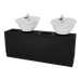 Rococo Double Shampoo Cabinet with Bottle Wells and Tilt Bowls - Kaemark