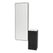Rococo Mobile Styling Station with Tilt-out Appliance Holder, Solid Surface Countertop, and Black Full-Length Rectangle Westin Mirror - Kaemark