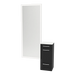 Rococo Mobile Styling Station with Tilt-out Appliance Holder, Solid Surface Countertop, and Silver Full-Length Rectangle Glo Mirror - Kaemark