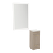 Rococo Mobile Styling Station with Tilt-out Appliance Holder, Solid Surface Countertop, and Silver Rectangle Glo Mirror - Kaemark