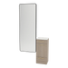Rococo Mobile Styling Station with Tilt-out Appliance Holder, Solid Surface Countertop, and Black Full-Length Rectangle Westin Mirror - Kaemark