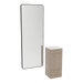 Rococo Mobile Styling Station with Tilt-out Appliance Holder, Solid Surface Countertop, and Black Full-Length Rectangle Westin Mirror - Kaemark