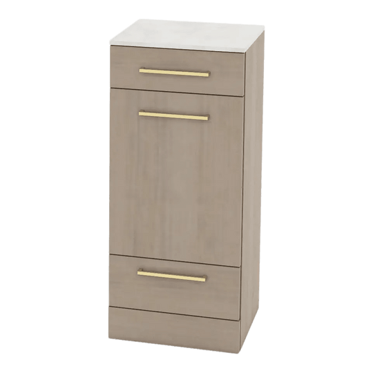 Rococo Mobile Styling Station with Tilt-out Appliance Holder and Solid Surface Countertop (Cabinet Only) - Kaemark