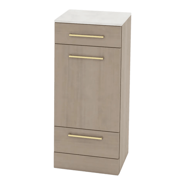 Rococo Mobile Styling Station with Tilt-out Appliance Holder and Solid Surface Countertop (Cabinet Only) - Kaemark
