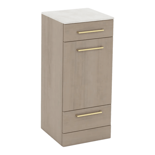 Rococo Mobile Styling Station with Tilt-out Appliance Holder and Solid Surface Countertop (Cabinet Only) - Kaemark
