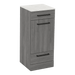 Rococo Mobile Styling Station with Tilt-out Appliance Holder and Solid Surface Countertop (Cabinet Only) - Kaemark
