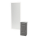 Rococo Mobile Styling Station with Tilt-out Appliance Holder, Solid Surface Countertop, and Silver Full-Length Rectangle Glo Mirror - Kaemark