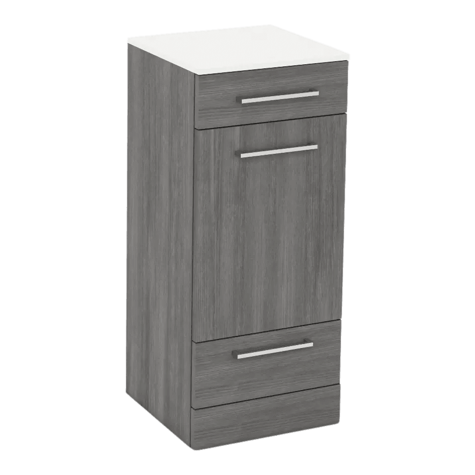 Rococo Mobile Styling Station with Tilt-out Appliance Holder and Solid Surface Countertop (Cabinet Only) - Kaemark