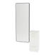 Rococo Mobile Styling Station with Tilt-out Appliance Holder, Solid Surface Countertop, and Black Full-Length Rectangle Westin Mirror - Kaemark