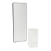 Rococo Mobile Styling Station with Tilt-out Appliance Holder, Solid Surface Countertop, and Black Full-Length Rectangle Westin Mirror - Kaemark