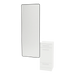 Rococo Mobile Styling Station with Tilt-out Appliance Holder, Solid Surface Countertop, and Black Full-Length Rectangle Westin Mirror - Kaemark