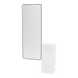 Rococo Mobile Styling Station with Tilt-out Appliance Holder, Solid Surface Countertop, and Black Full-Length Rectangle Westin Mirror - Kaemark