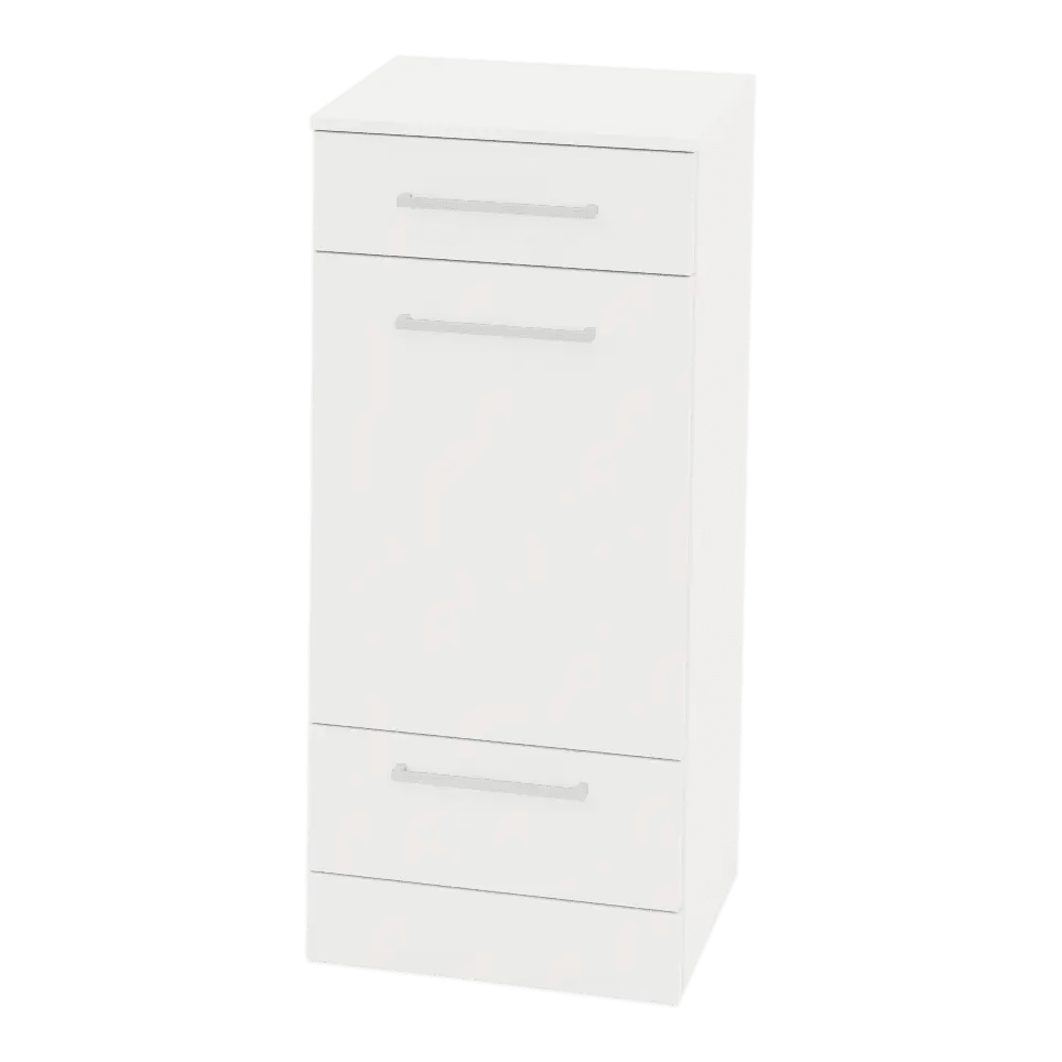 Rococo Mobile Styling Station with Tilt-out Appliance Holder and Solid Surface Countertop (Cabinet Only) - Kaemark